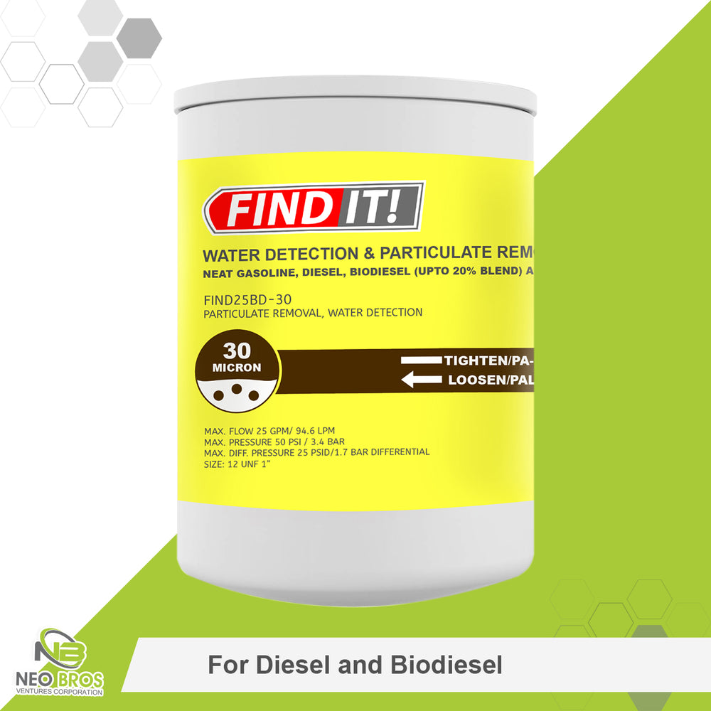 Find-IT Filters- 1" Yellow- (Diesel)