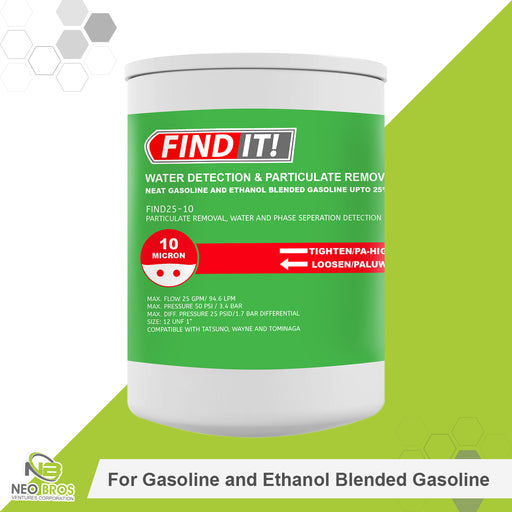 Find-IT Filters- 1" Green- Mogas- (Premium/Unleaded)